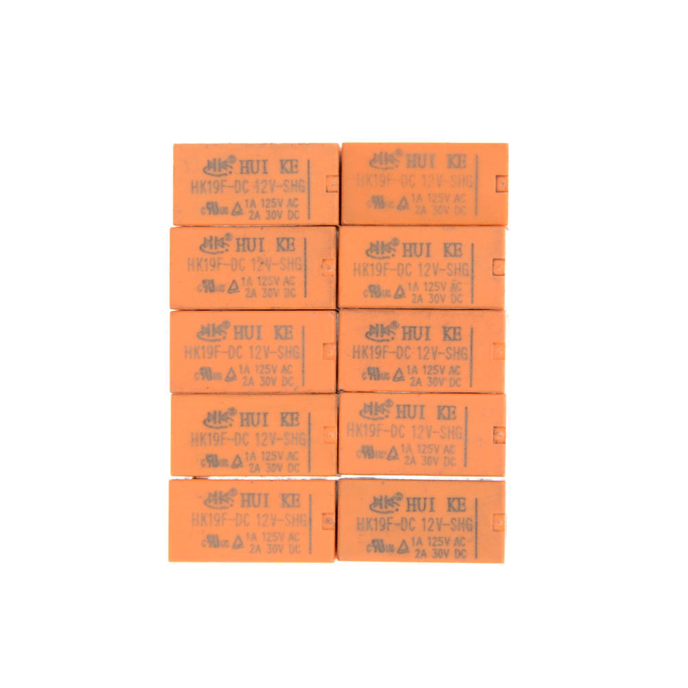 50 PCS DC 5V Coil DPDT 8 Pin 2NO 2NC Mini Power Relays PCB Type HK19F