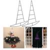 AD23-2PCS Halloween Pumpkin/Witch Hat Metal Wire For Halloween Christmas DIY Craft New Year Wall Door Decors