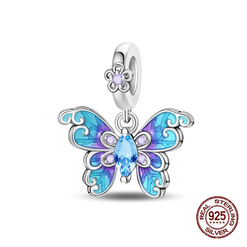 

Charms Copper Blue Gradient Butterfly Pendants Charms Fit Original Charms Bracelets Beads Diy Jewerlry Accessories