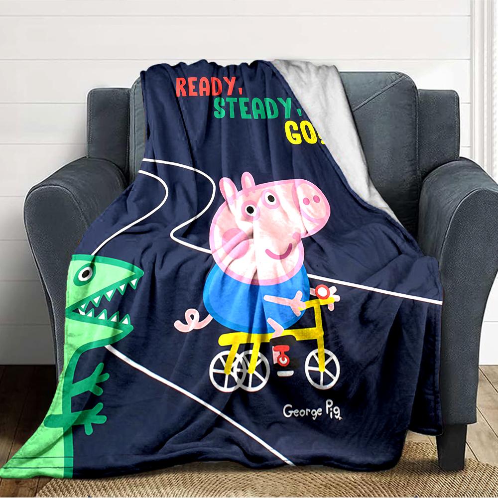 1pc Pink Pig (8) Blanket, Gift, for Men and Women, Soft Blanket, Good for Sofa Bed Couch Travel, Lightweight Flannel Blanket