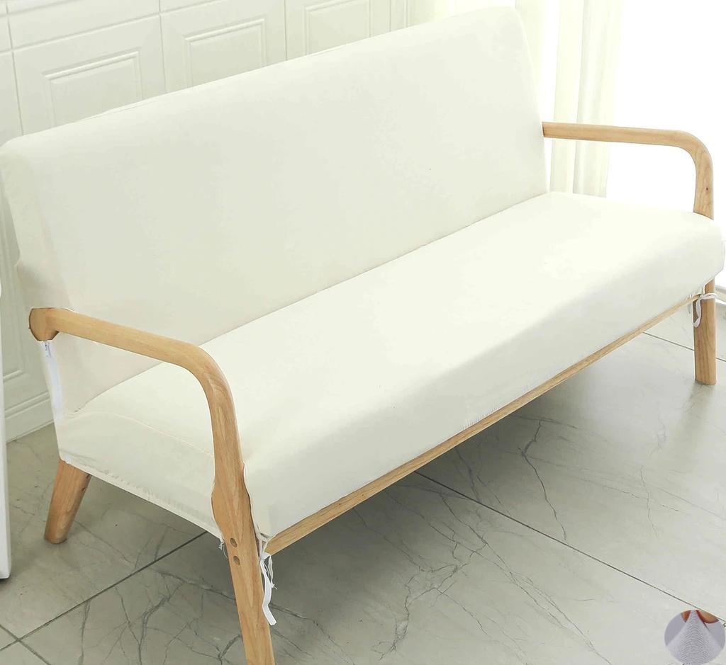 Printing Armless Futon Covers Stretch Futon Couch Cover Folding Sofa Bed Slipcover Furniture Protector with Elastic Bottom