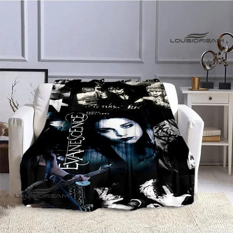 EvaneScence Band Retro Printed Blanket Fashion Warm Blankets Flannel Blanket Bed Linings Home Travel Blankets Birthday Gift