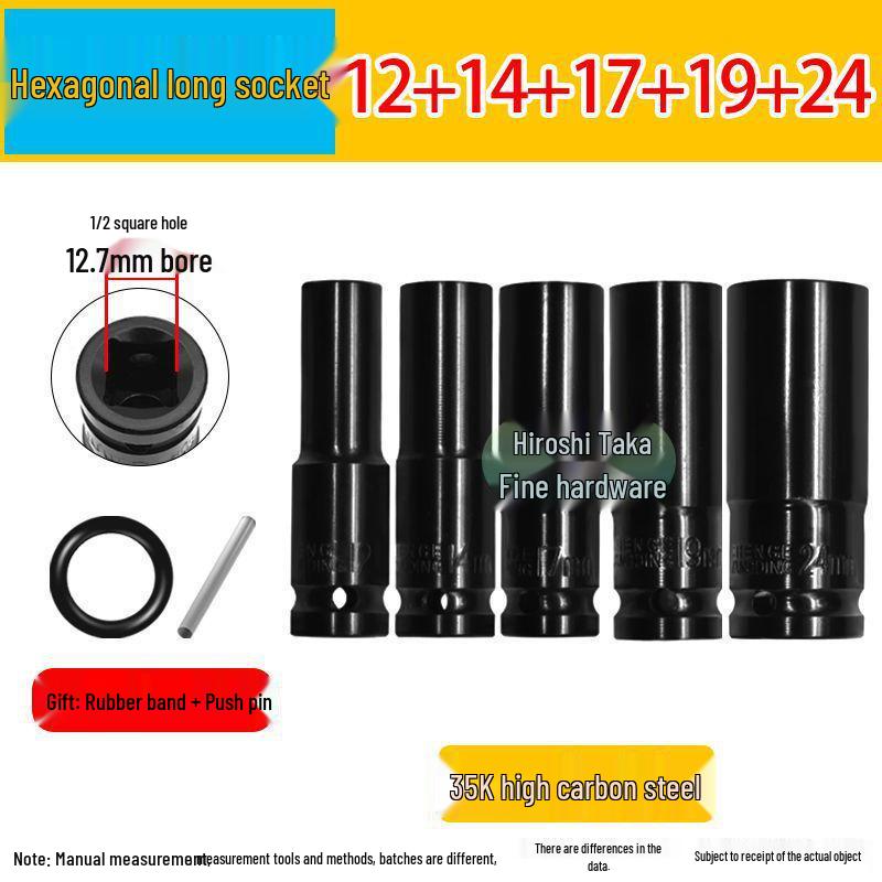 Electric Wrench Socket Set with Extended Hex Sockets