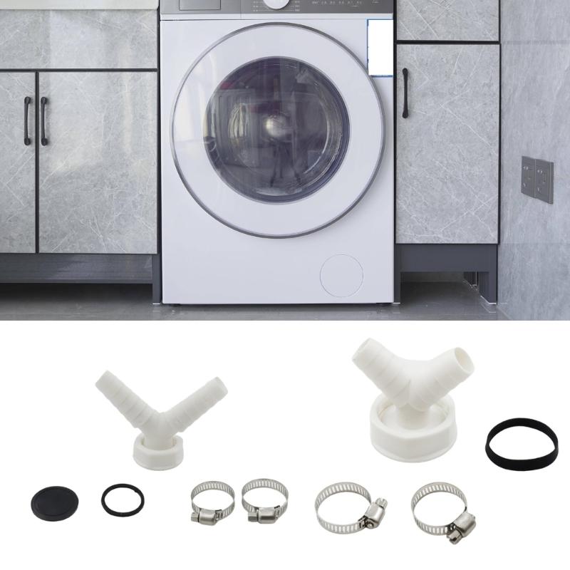 Tvättmaskin Avloppsrörskoppling Utrymmesbesparande Adapter Diskmaskin Avloppsadaptrar för Effektiv Dränering Hållbar