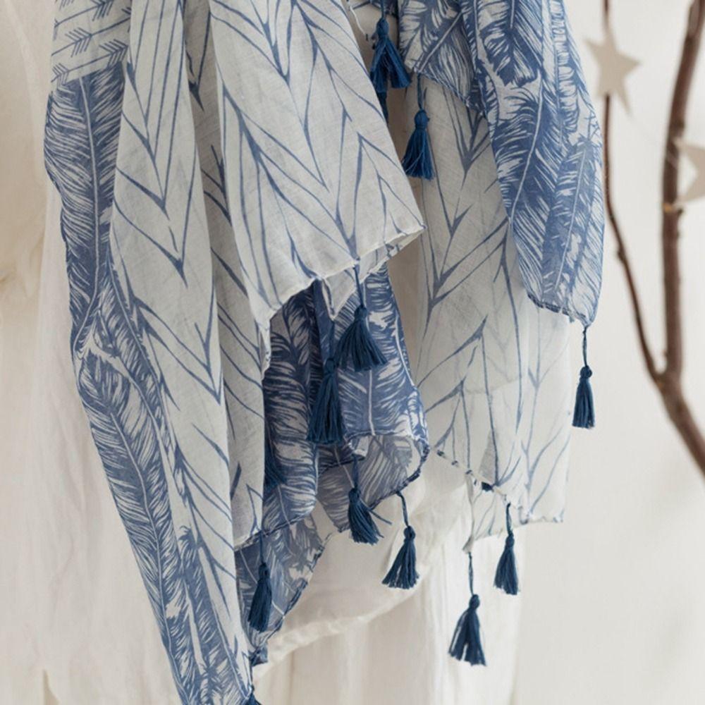 Tassel Scarves Cashew Korean Style Scarves Bohemian Style Shawl Cotton Linen Scarf Female Wraps