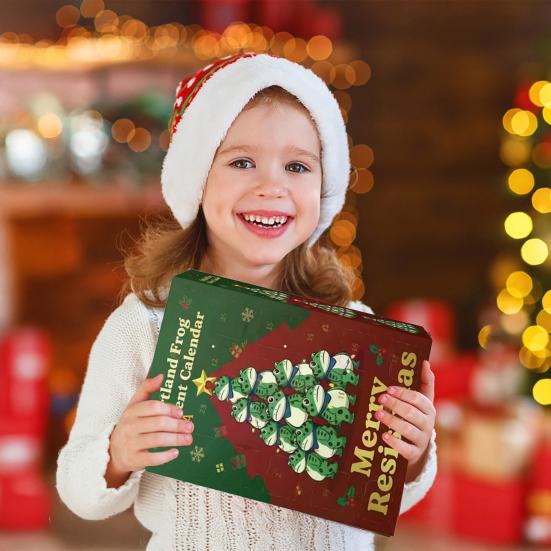 24-Day Countdown Advent Calendar Merry Christmas Frog Advent Calendar Festive Atmosphere Enhancer Seasonal Home Decor