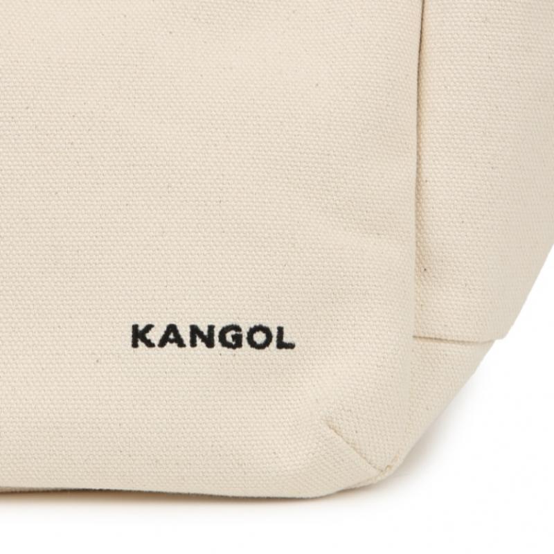 KANGOL Tumbler Canvas Medium Tote Bag Ivory 3813