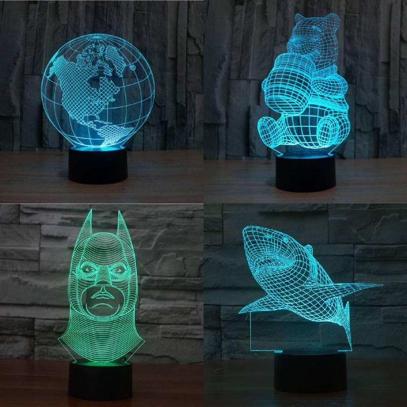 Led Night Superheroes Light Color Changing Mode Living Room Decor Bedroom