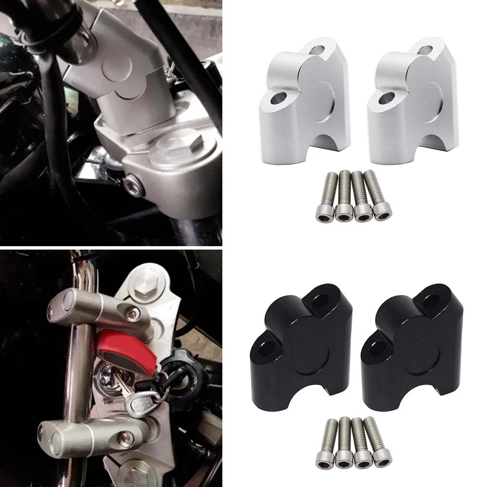 Universal 2Pcs Motorcycle 22mm Handle Riser Handlebar Clamp Mount Back Move Adapter Handlebar Riser Clamp Handlebar Parts