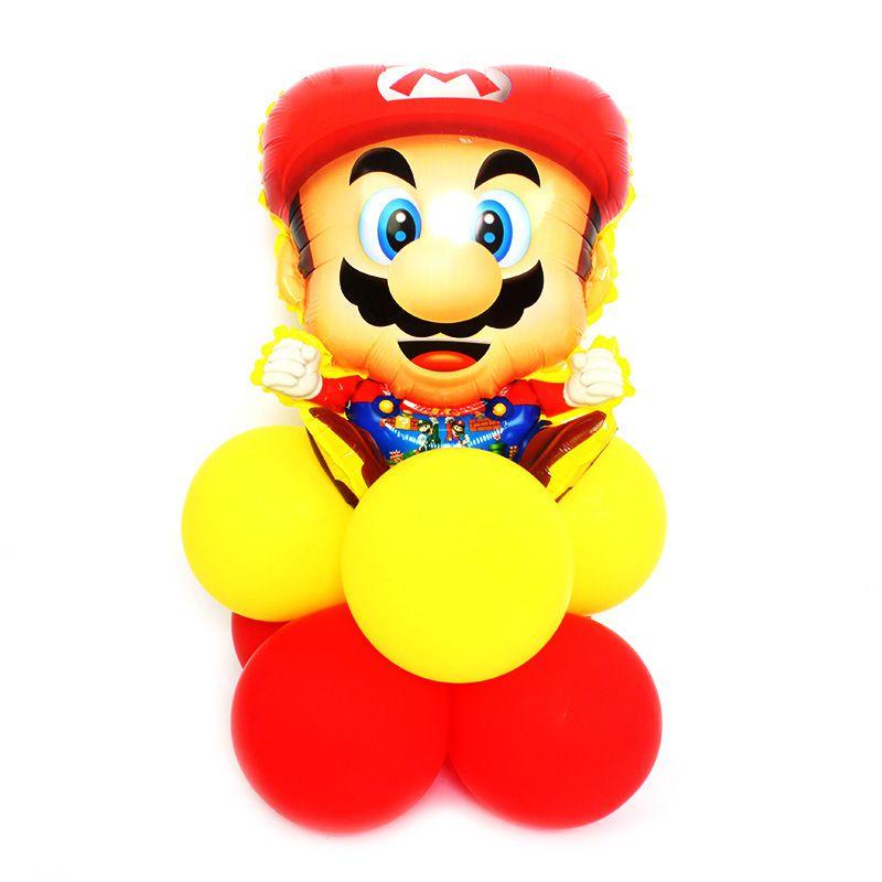 Mario Super Balloons Children Birthday Party Decoration Cartoon Bros Luigi