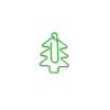 Creative Christmas Tree Paper Clips - Green Metal Binder Clips for Office Stationery and File Organization