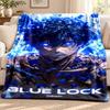 Blue Lock Blanket Flannel Blanket Soft Cozy Plush Throw for Sofa Bed Lightweight Home Decoration Outdoor Camping