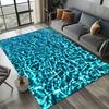 Style New Blue Green Seawater Sea Wave Ocean Carpet Rug for Living Room Bedroom Home Sofa Decoration, Floor Mat