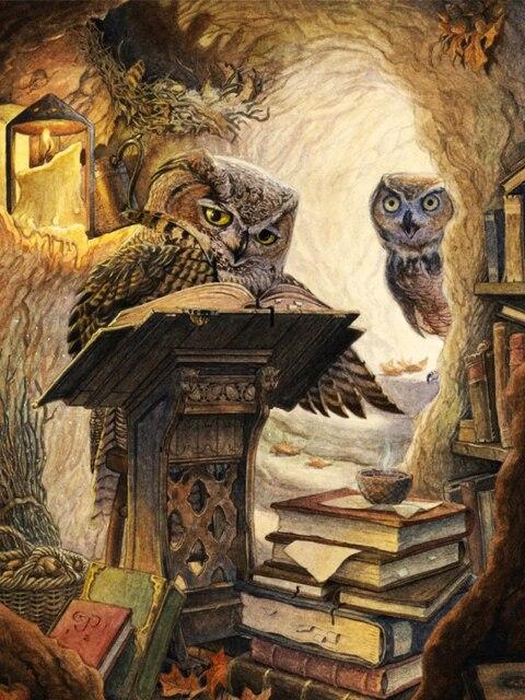 5D DIY Diamond Painting Owl Diamond Embroidery Animal Needlework Cartoon Cross Stitch Kits Mosaic Art Child Room Decor