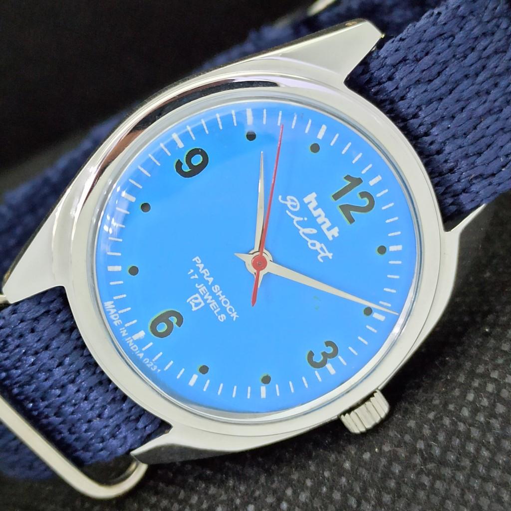 

OLD HMT PILOT WINDING INDIAN MENS MECHANICAL WATCH a295886-1 Sku557b-a295886