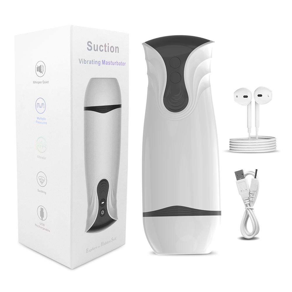 Automatic Male Masturbator Vibrating Sucking Machine Vacuum Simulation Oral Sex Delayed Ejaculation Trainer For Adult Sex Toys