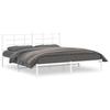 Metal Bed Frame with Headboard White 72  X 84  (183 X 213 Cm)