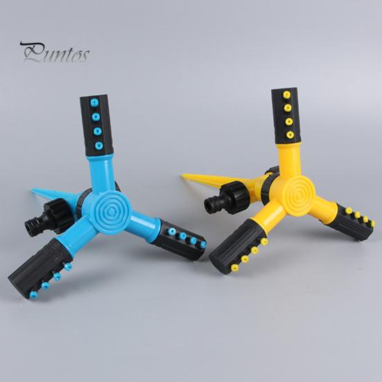 Lawn Sprinkler with Stake 3 Arm Design Large Area Coverage Adjustable 360-Degree Rotating Garden Yard Water Sprinkler