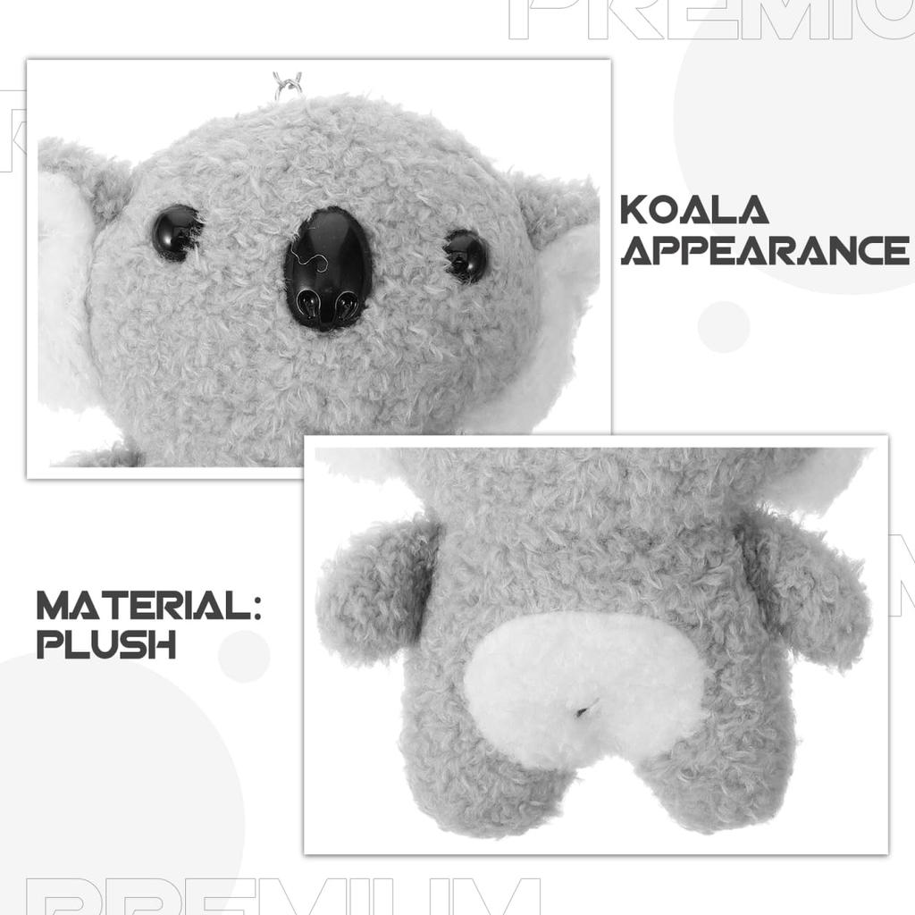 [PACKOVE] Koala Plush Toy, Soft Keychain, Plush Toy, Gray, Koala, Cartoon Animal, Key Ring, Kids, Bag, Wallet, Backpack, Handbag