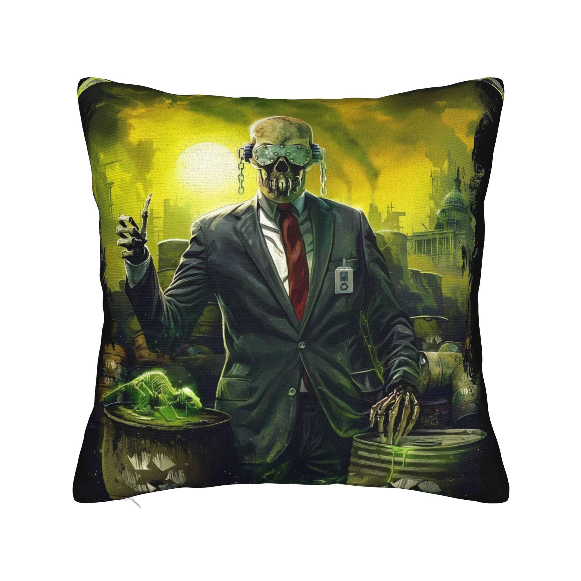 Megadeths Band Art Pillow Cover  Square Cushion Cover Novelty Pillow Case For Living Room Chair 12x12Inch