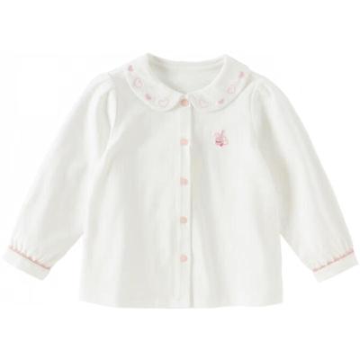 DAVE&BELLA Girls' Embroidered Cotton Blouse