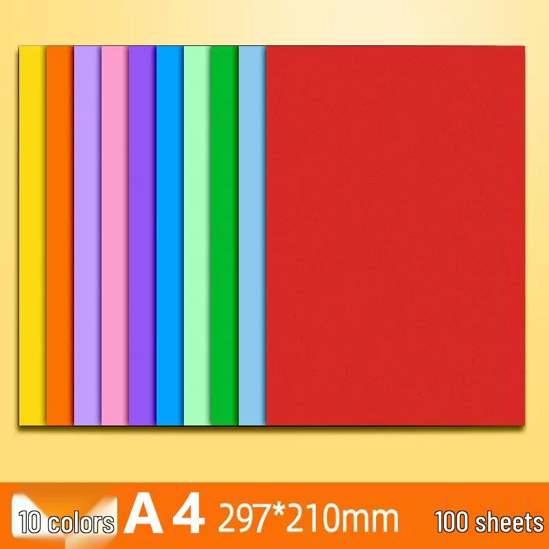 A4 Colored Cardstock for Office, Origami, Kindergarten, Student DIY 