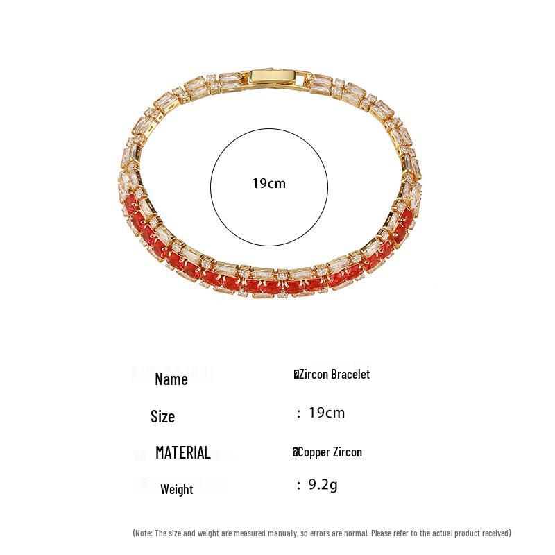 2024 Spring-Summer Women's High-End Zirconia Bracelet: Personalized Design, Versatile Light Luxury Fashion Hand Jewelry