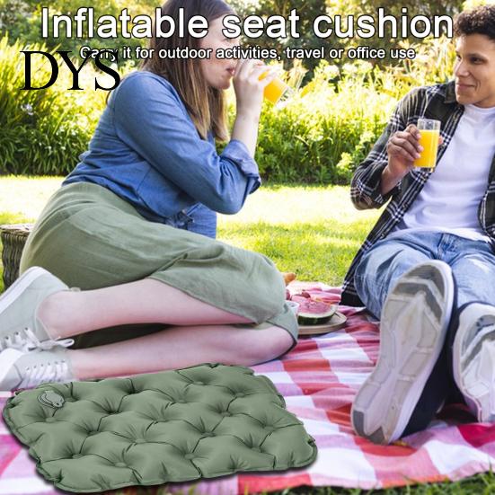 Inflatable Seat Cushion Waterproof Wear-Resistant Quick Inflate Deflate Comfortable Air Support Airplane Car Pad Camping