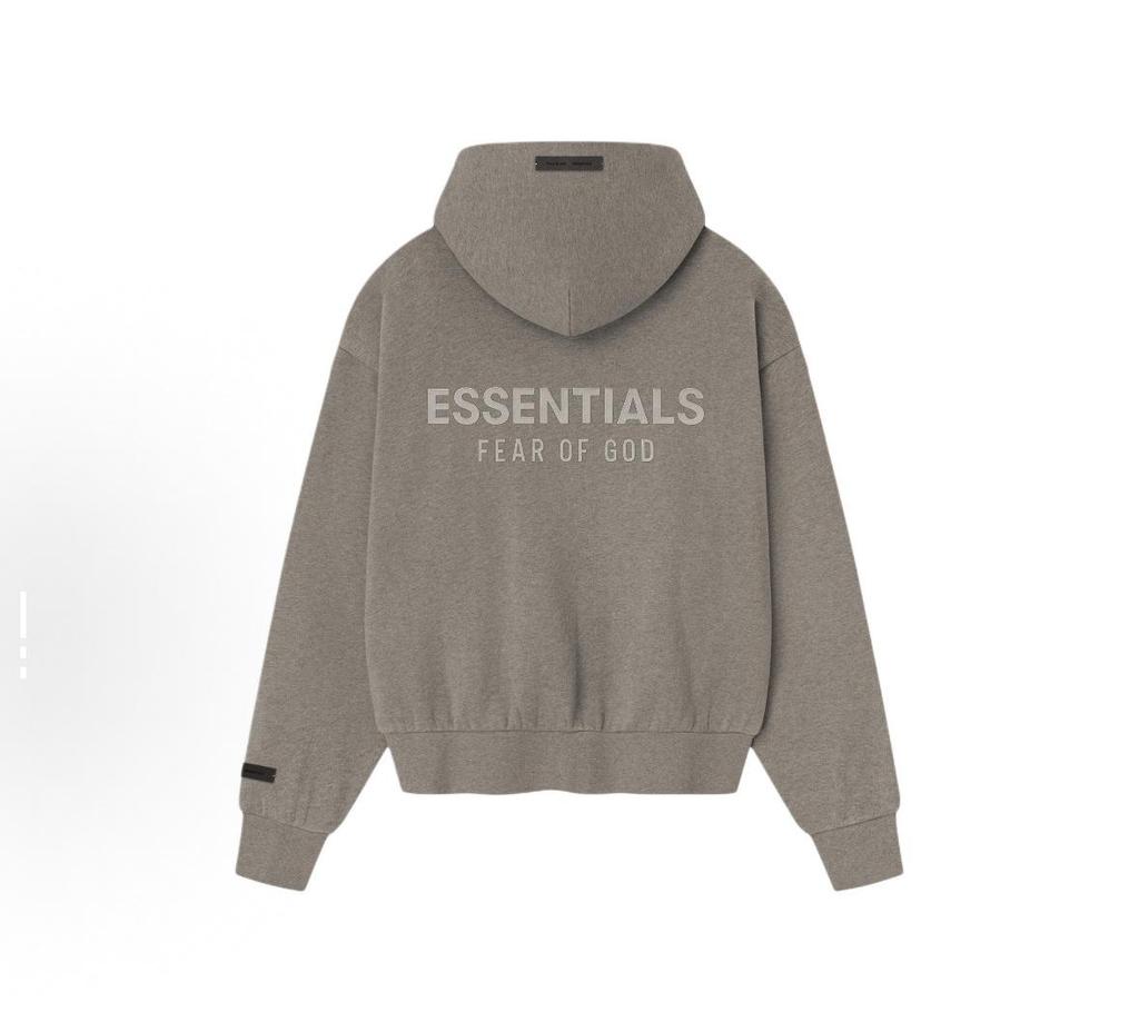 25SS Essentials Unisex Modna Bluza z Kapturem Zapinana na Zamek, Uszczelniona Metalowo, Wyściełana Fleecee na Jesień/Zimę