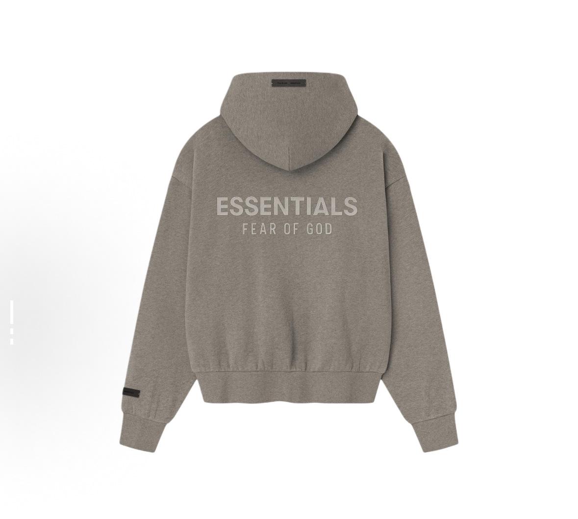 Унисекс модная толстовка на молнии с металлической застежкой и флисовой подкладкой 25SS Essentials для осени/зимы XS