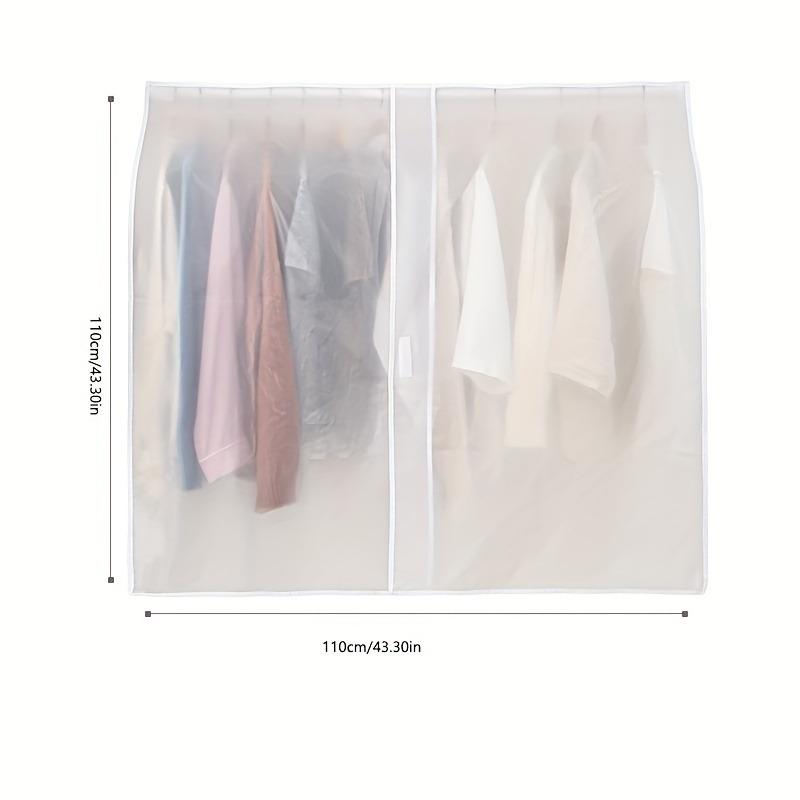 1pc Household Clothing Dust-proof Cover Translucent Dust-proof Clothing Cover Wardrobe Storage Suit Hanging Bag Dust-proof Bag 110X110 cm