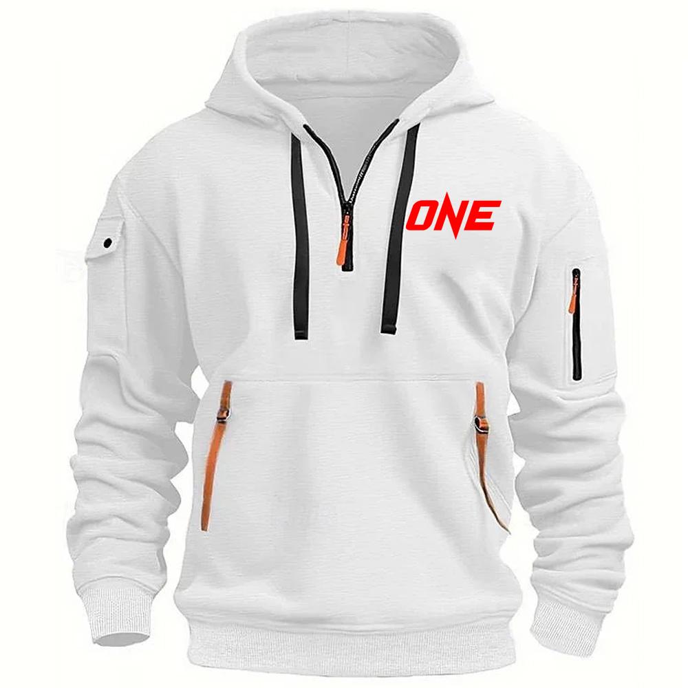 New Models Autumn Winter Men's Leisure Sports Multi-zip Arm Pocket Hoodie Jumper Hoodie Sports and Leisure Jacket