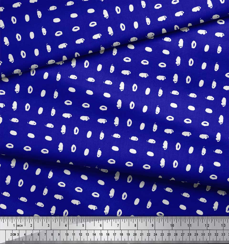 Soimoi Gray Japan Crepe Satin Fabric Brush Stroke Abstract Print Fabric by the Metre 42 Inch