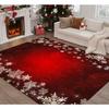 1pc Red Christmas Area Rug with Christmas Tree Patterned Christmas Floor Mats Large Size Mats for Terrace Home Decoration Rugs