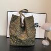 Bolso de Lona de Estampado de Leopardo Doble Cara, Bolso de Hombro, Bolso de Mano de Gran Capacidad, Bolso Tote de Gran Capacidad