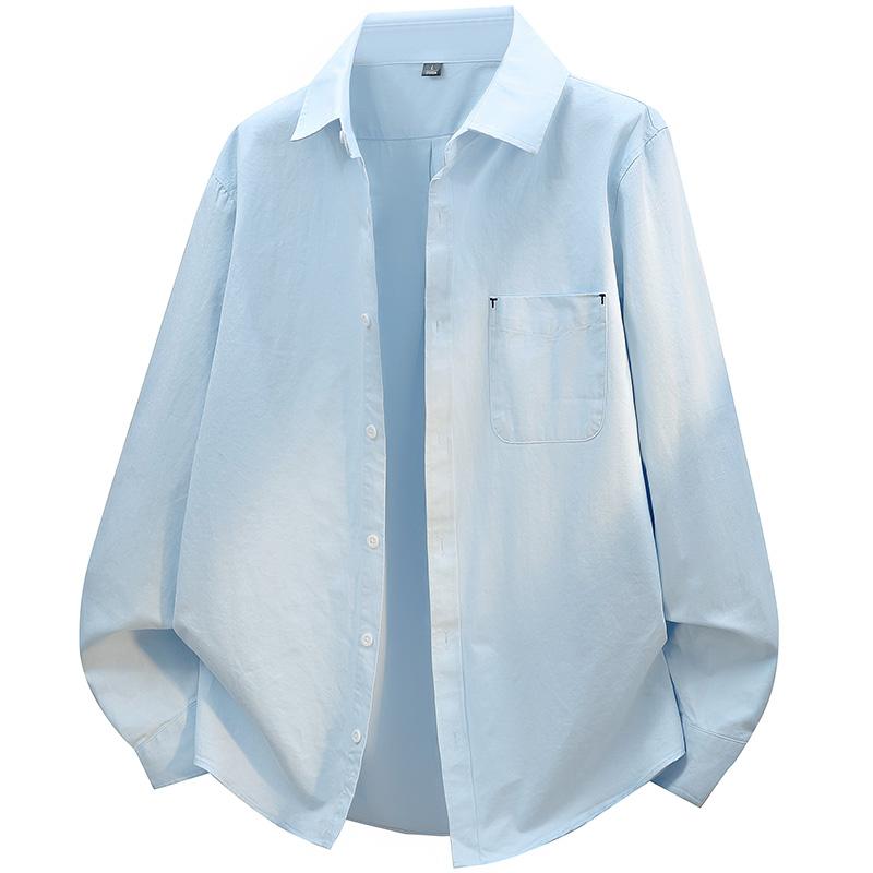Autumn Pure Cotton Workwear Long Sleeved Shirt Men's Versatile Casual Loose Versatile Shirt