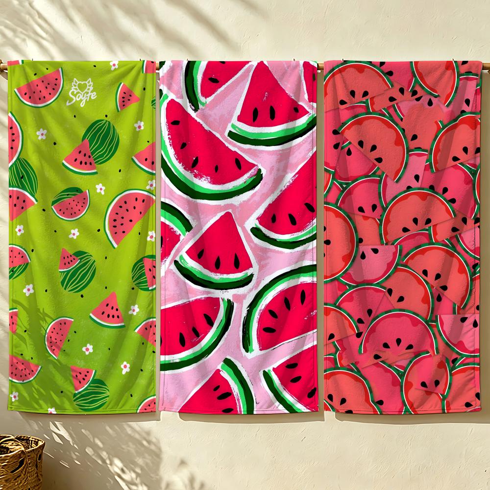 Food w-watermelon Towel beach towel, quick drying absorbent bath towel for Swim,Gym,Camping,Outdoor