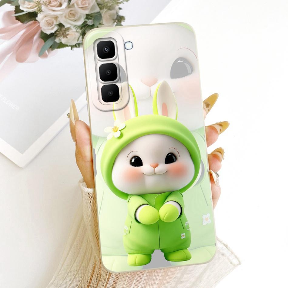 For Infinix Hot 70 X6895 Cute Cat Flower Cartoon Phone Case For Infinix Hot70 Soft Silicone Covers Bumpers