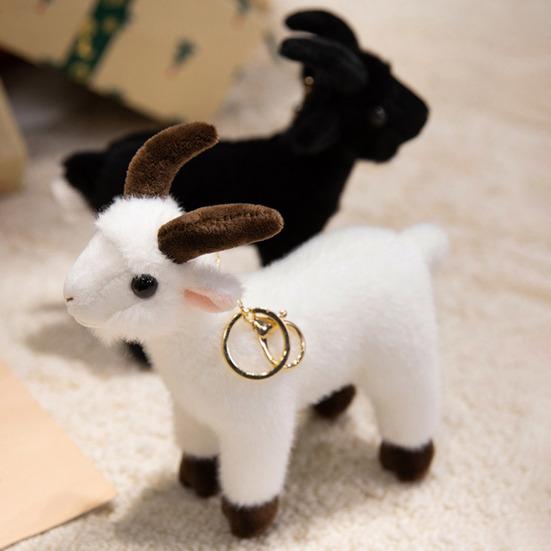 Portachiavi Peluche Capra Carina, Portachiavi Peluche Pecora Piccola, Ciondolo Morbido e Peloso per Borsa per Donne Ragazze, Accessorio Regalo per Zaino Borsa