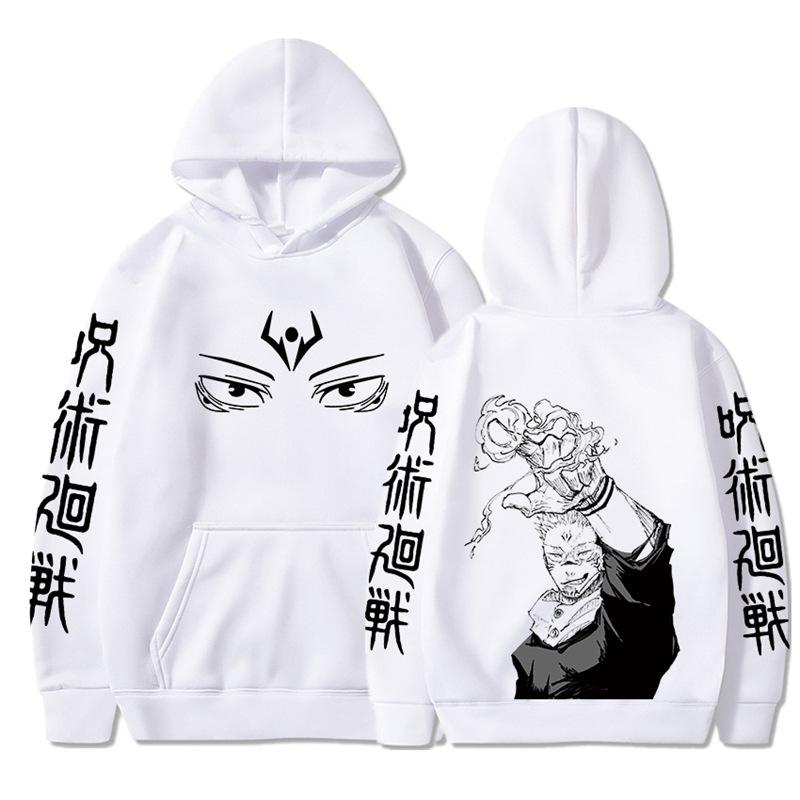 Japanese Animation Jujutsu Kaisen Men Hoodie Vintage Unisex Pullover Men Vintage Graphic Hoody Tops Oversize Clothing