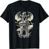 Dragon On Tower with Bats - Gothic T-Shirt