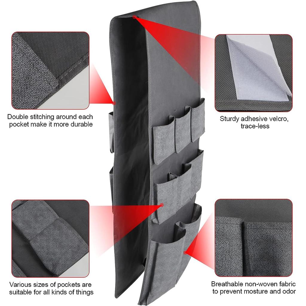 Refrigerator Storage Hanging Bag With 15 Large Fabric Pockets Saves Space And Is Easy To Install. Suitable For Mini Refrigerator