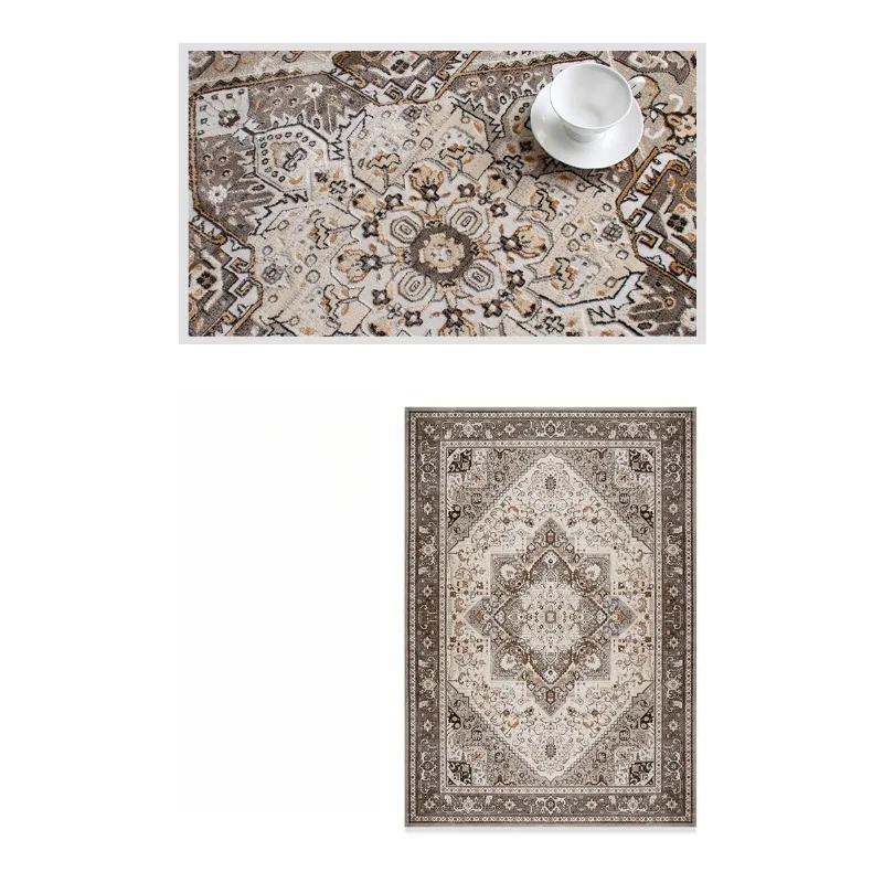 

Pratoni Europe Persia Style Carpet Living Room Sofa Bedroom Study Kitchen Entrance Door Mat Non-slip Light Luxury Home Decor Rug 40x60cm(15x23 in)