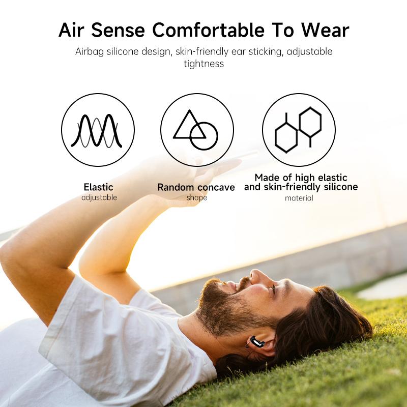 Wireless Bluetooth Sports Earphones Waterproof Sweatproof Noise Reduction Open Ear Clip Earbuds