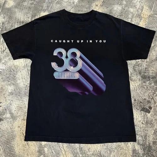 38 Special группа Caught Up In You Черная Хлопковая Футболка Полный Размер S-5XL SS730 XXXXL