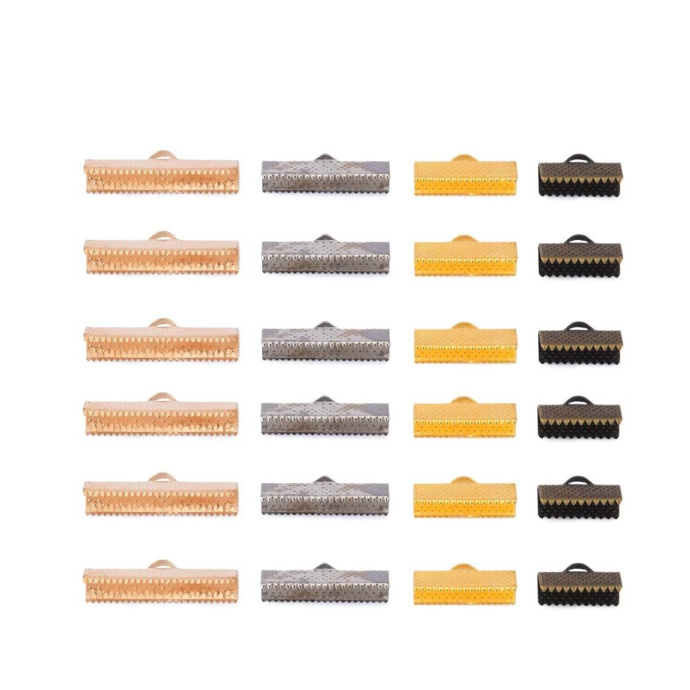 Crimp Beads Cove Clasps Cord End Caps String Ribbon Leather Clip Foldover Connectors Accessories for DIY Jewelry Findings