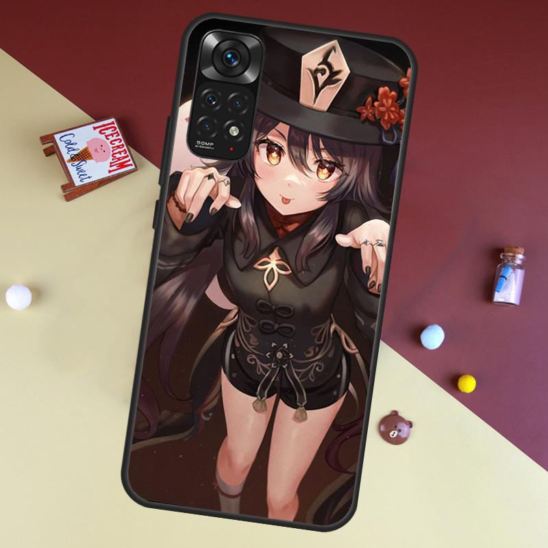 Hu Tao Genshin Impact Case For Xiaomi Redmi Note 8 9 12 10 11 Pro 8T 9S 10S 11S Cover For Redmi 9 10 9A 9C 10C