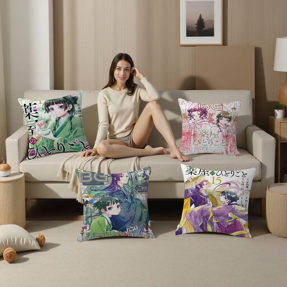 Anime The Apothecary Diaries Pillow Gift Home Office Decoration Bedroom Sofa Car Cushion Cover Case 45x45