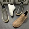 Fashion Men's Ankle Boots New High-top Flat Casual Shoes Men's Autumn and Winter Plush Men's Boots Fashion Shoes for Men Leather Shoes
