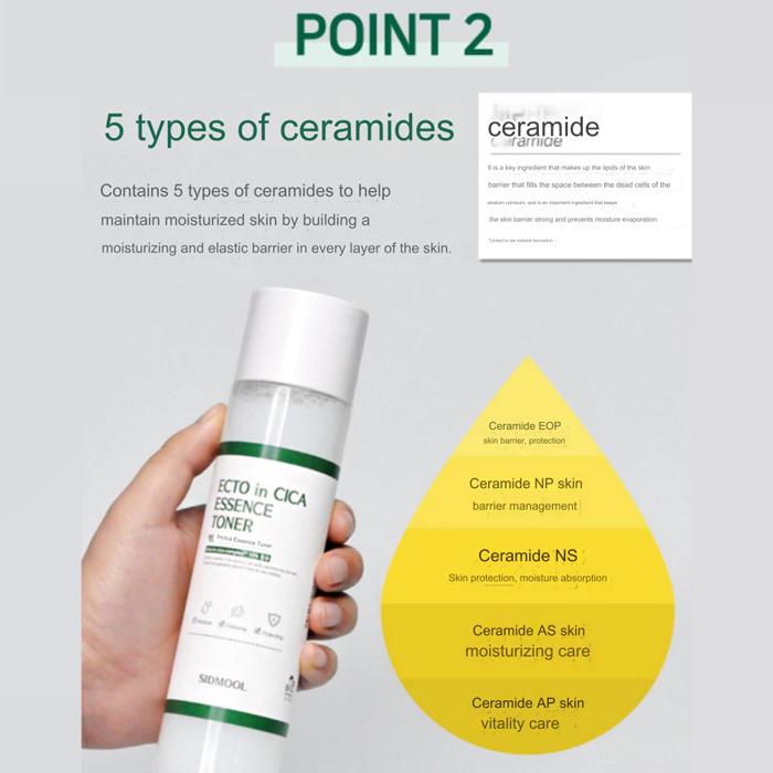 SIDMOOL Ecto dans Cica Essence Tonique 210 ml